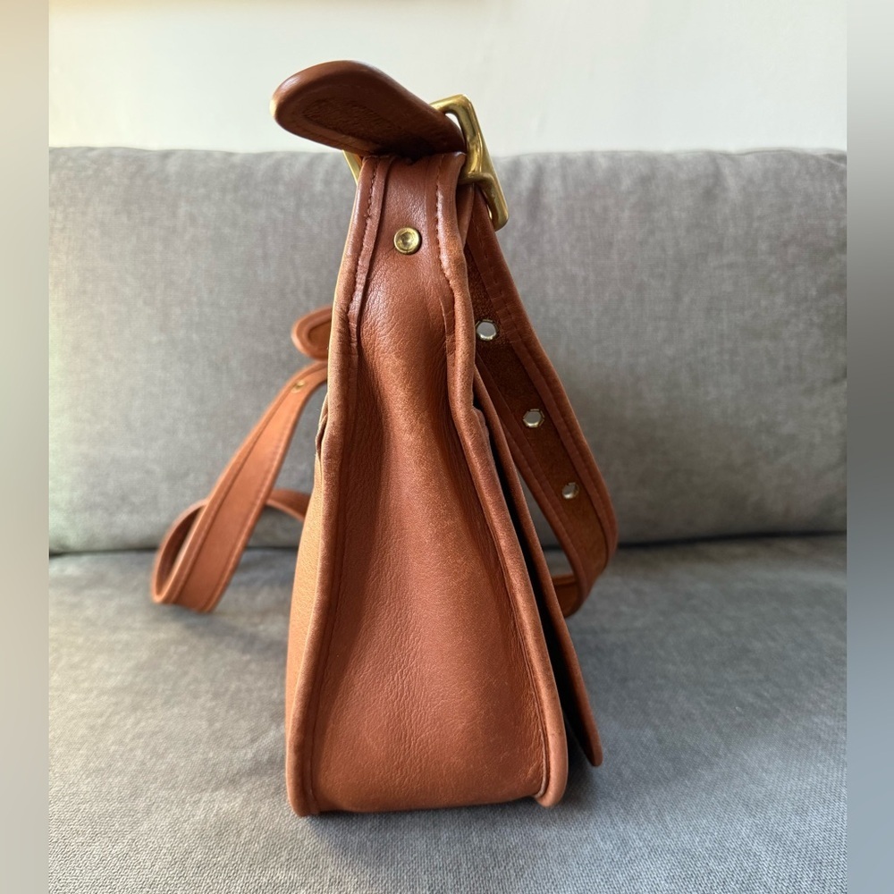 Vintage Coach Leather Patricia Legacy Crossbody Shoulder Bag British Tan - Picture 4 of 14